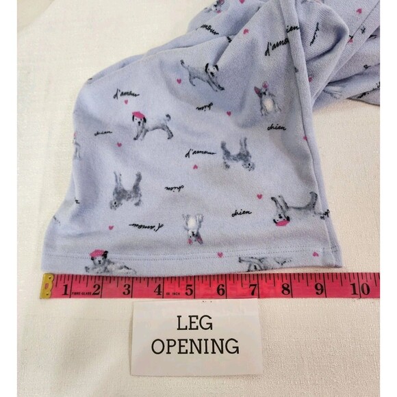WOMENS XL BLUE PAJAMA PANTS DOGS COMFY LIGHTWEIGHT LOUNGEWEAR SOFT VIBRANT CUTE - Picture 12 of 12